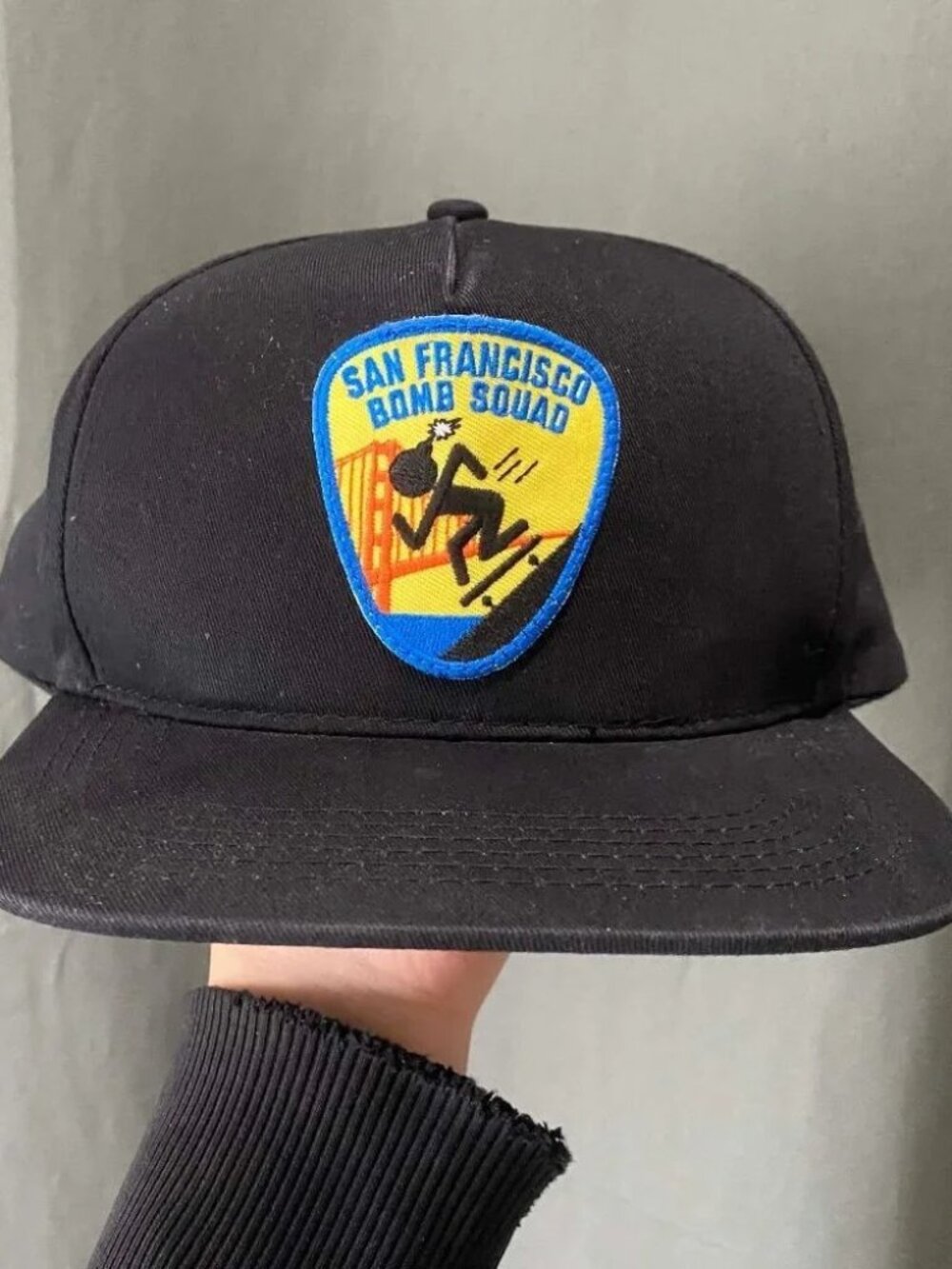 Thrasher bomb squad hat snapback black One size preowned condition